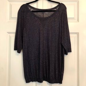 GAP Dark Purple Shimmer Top